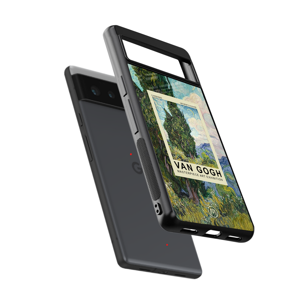 cypresses back phone cover | glass case for google pixel 6