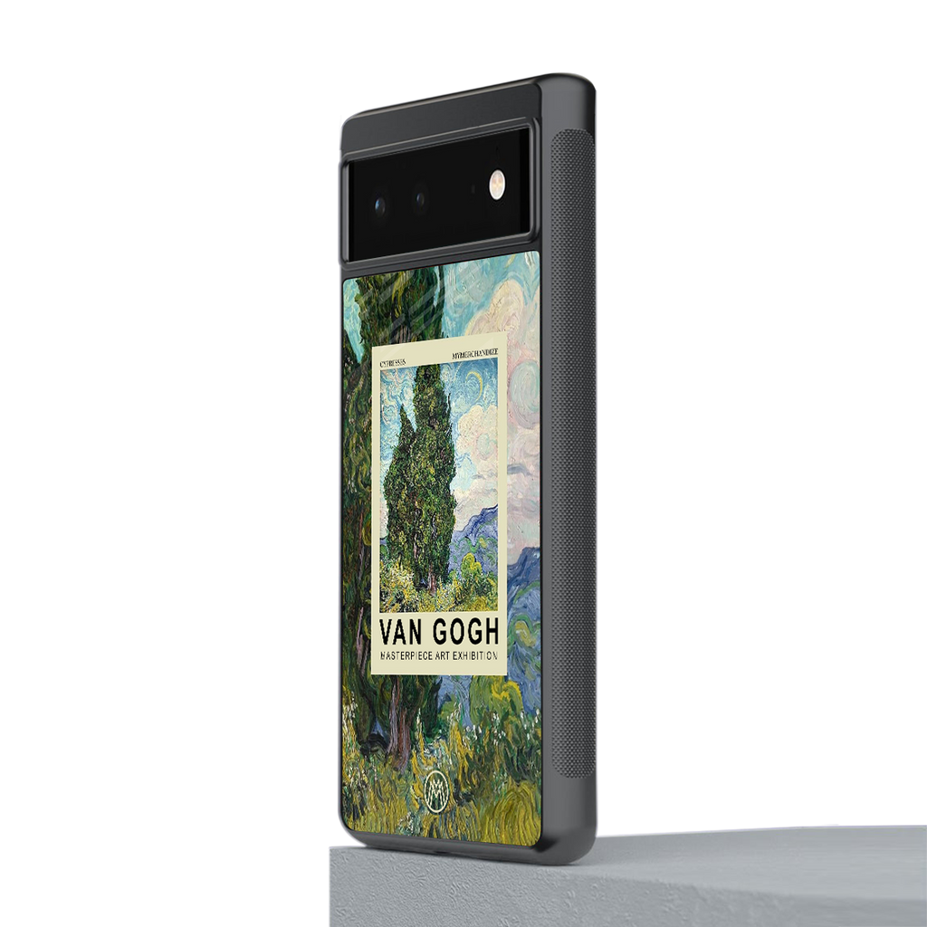 cypresses back phone cover | glass case for google pixel 6