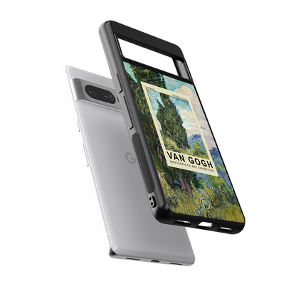 cypresses back phone cover | glass case for google pixel 7 pro