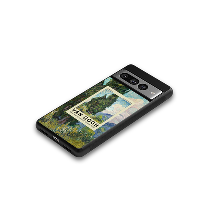 cypresses back phone cover | glass case for google pixel 7 pro
