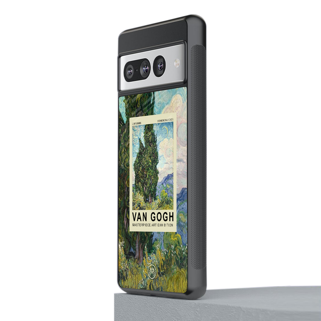 cypresses back phone cover | glass case for google pixel 7 pro