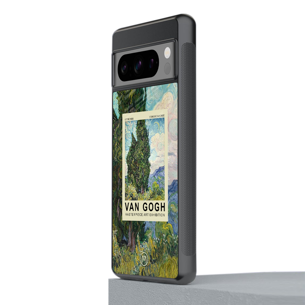 cypresses back phone cover | glass case for google pixel 8 pro