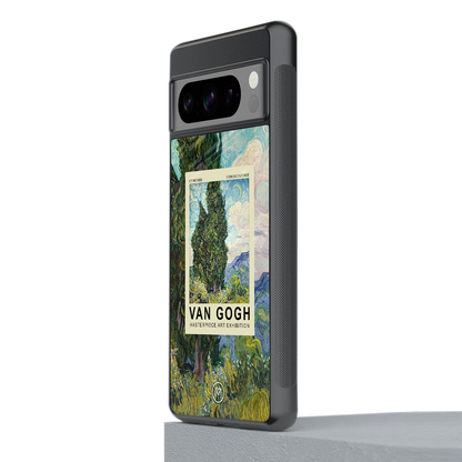 cypresses back phone cover | glass case for google pixel 8 pro