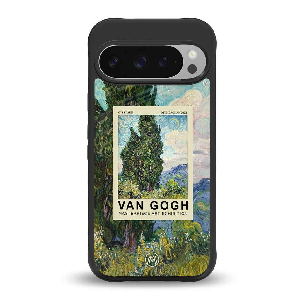 cypresses back phone cover | glass case for google pixel 9 pro