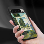 cypresses back phone cover | glass case for google pixel 9 pro