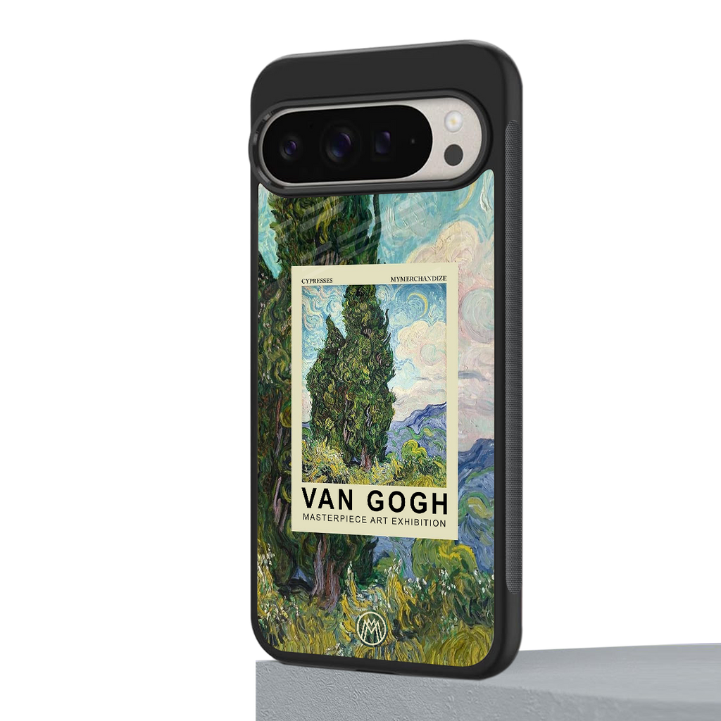 cypresses back phone cover | glass case for google pixel 9 pro xl