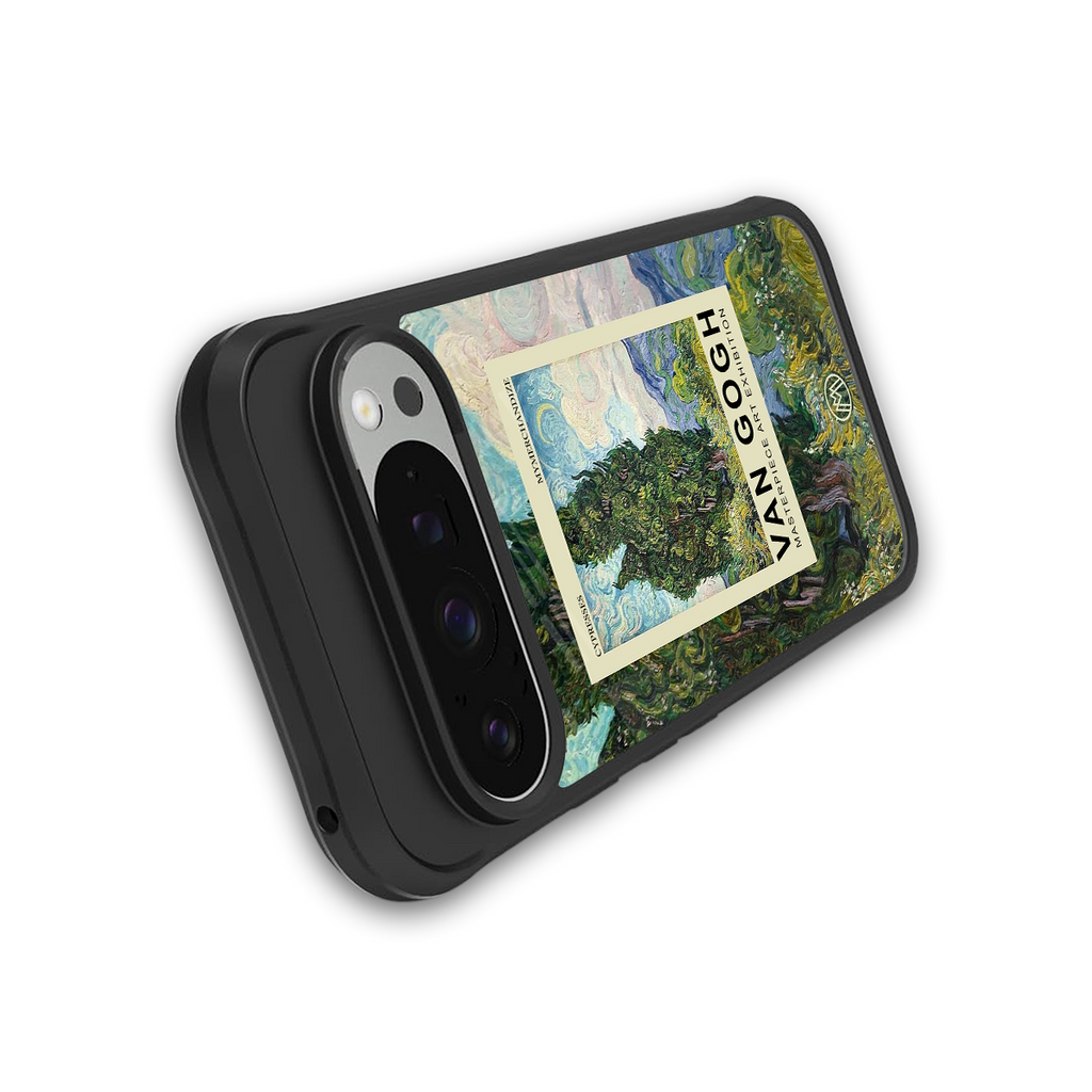 cypresses back phone cover | glass case for google pixel 9 pro