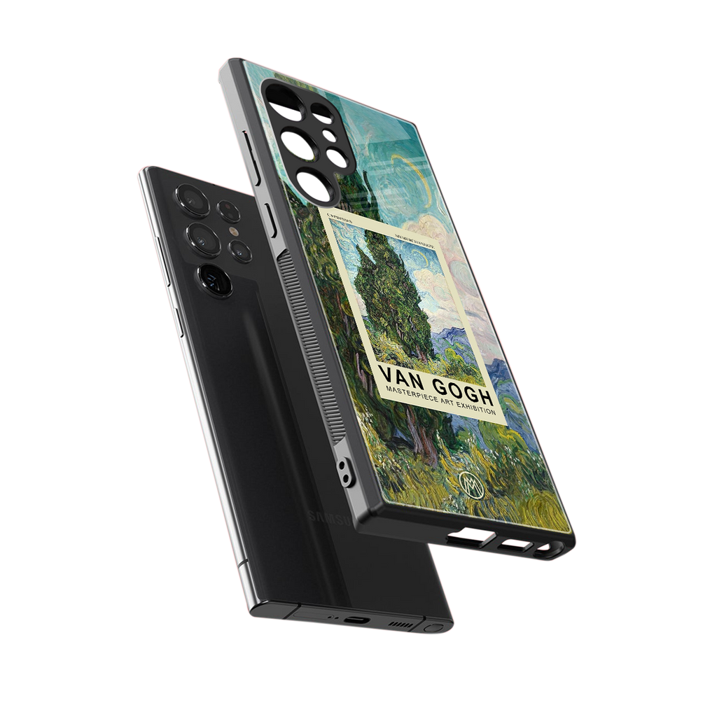 cypresses back phone cover | glass case for samsung galaxy s23 ultra