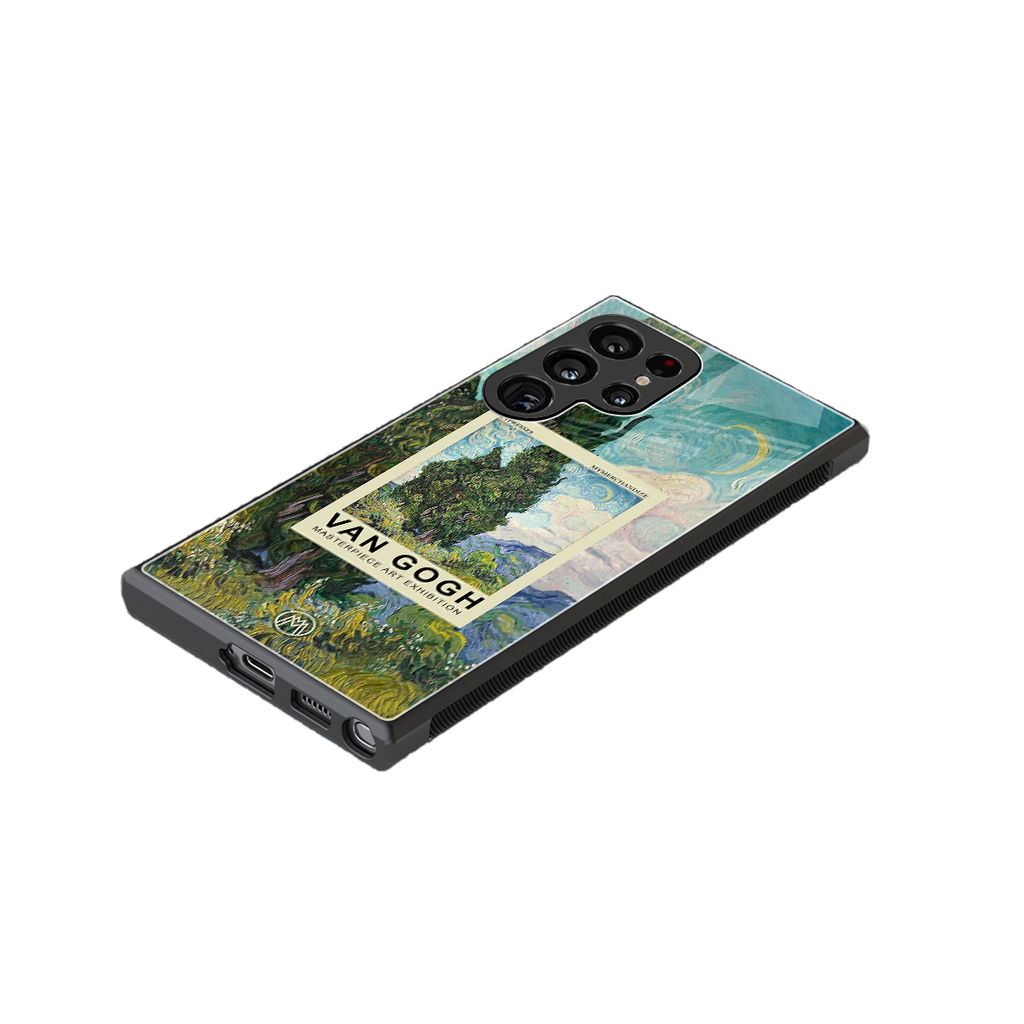 cypresses back phone cover | glass case for samsung galaxy s23 ultra