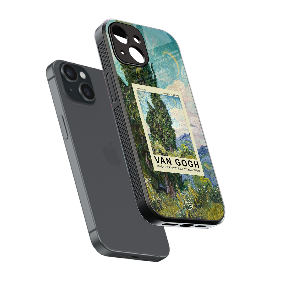 cypresses back phone cover | glass case for iphone 15