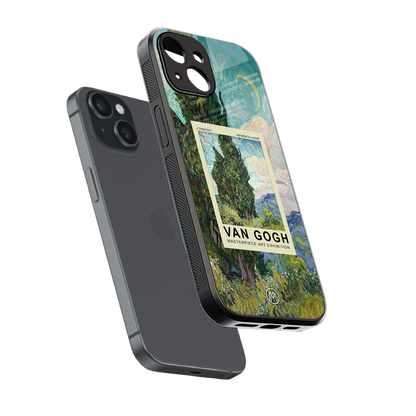 cypresses back phone cover | glass case for iphone 15