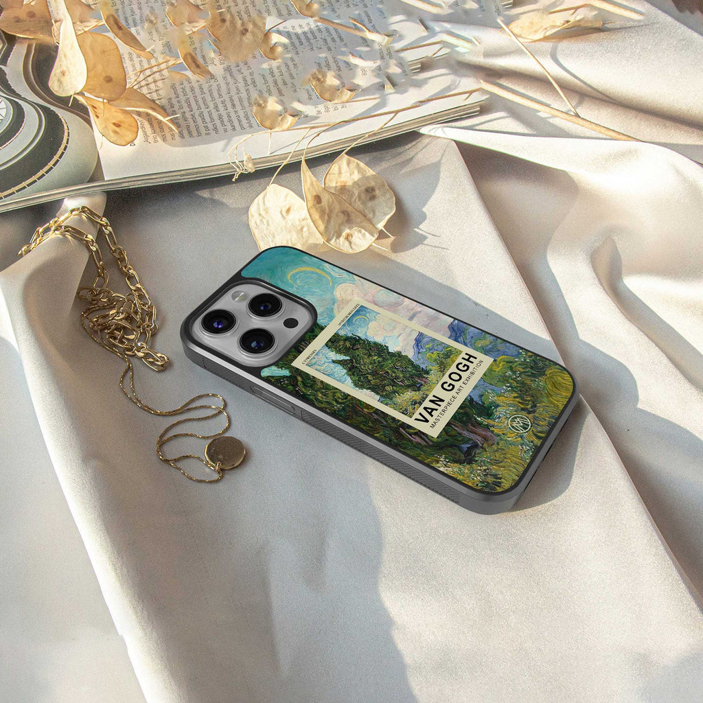 cypresses back phone cover | glass case for samsung galaxy s23