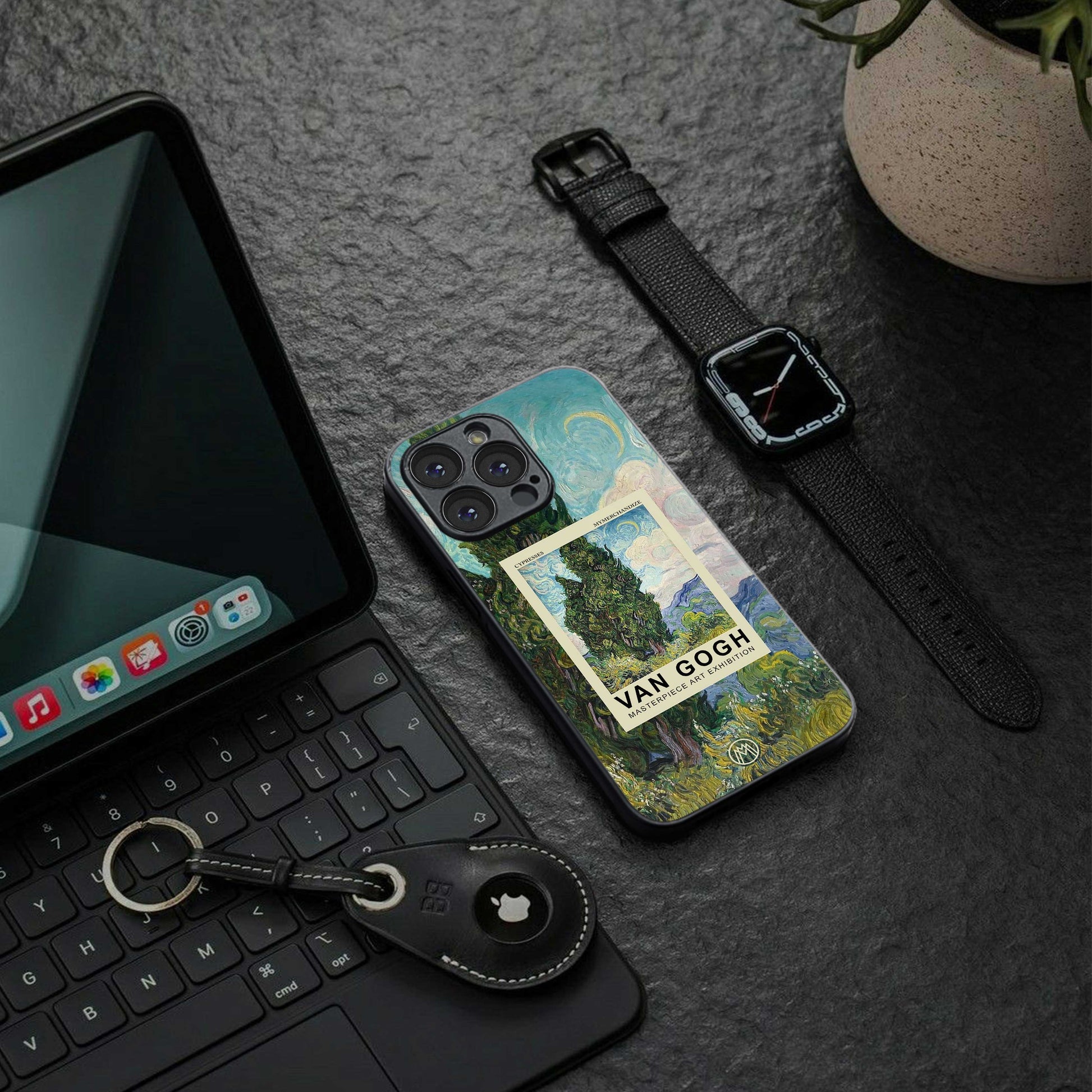 cypresses back phone cover | glass case for samsung galaxy s24 ultra