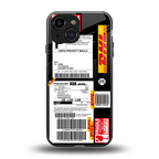 dhl delivery label back phone cover | glass case for iphone 13 mini