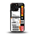 dhl delivery label back phone cover | glass case for iphone 13 pro