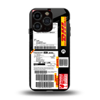 dhl delivery label back phone cover | glass case for iphone 13 pro