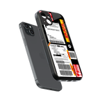dhl delivery label back phone cover | glass case for iphone 15 plus