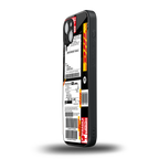 dhl delivery label back phone cover | glass case for iphone 15 plus