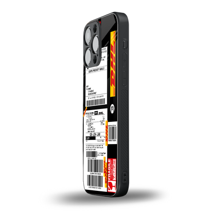 dhl delivery label back phone cover | glass case for iphone 14 pro max