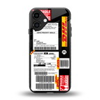 dhl delivery label back phone cover | glass case for iphone 16 plus