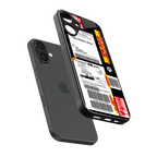 dhl delivery label back phone cover | glass case for iphone 16 plus