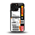 dhl delivery label back phone cover | glass case for iphone 16 pro