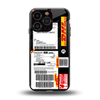 dhl delivery label back phone cover | glass case for iphone 16 pro