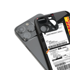 dhl delivery label back phone cover | glass case for iphone 15 plus