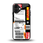 dhl delivery label back phone cover | glass case for iphone 16