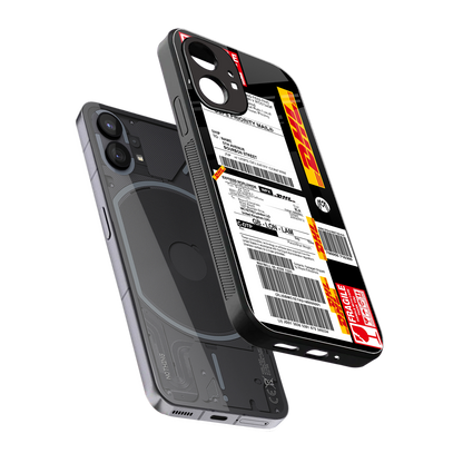 dhl delivery label back phone cover | glass case for nothing phone 1