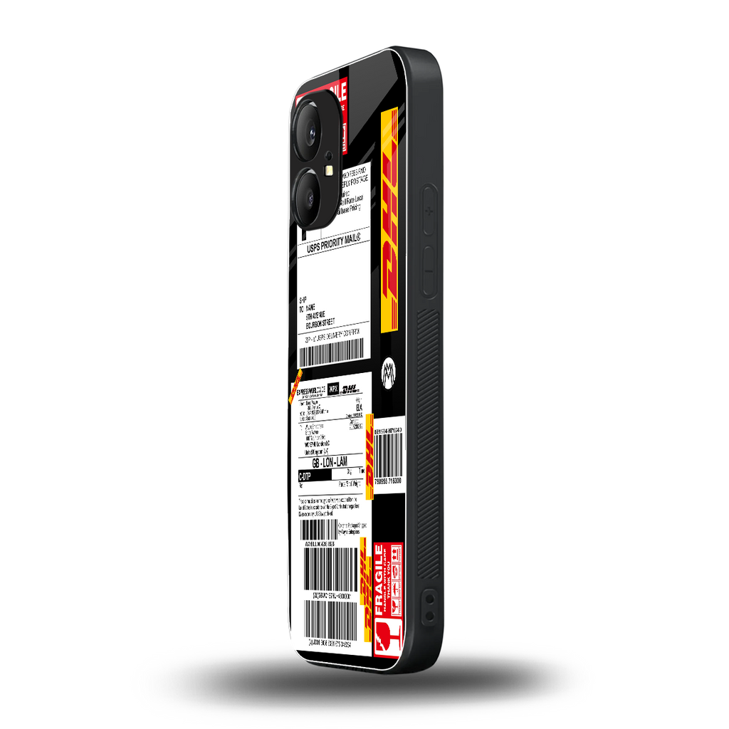 dhl delivery label back phone cover | glass case for nothing phone 1