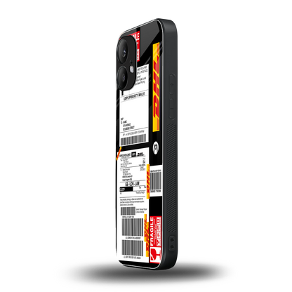 dhl delivery label back phone cover | glass case for nothing phone 2