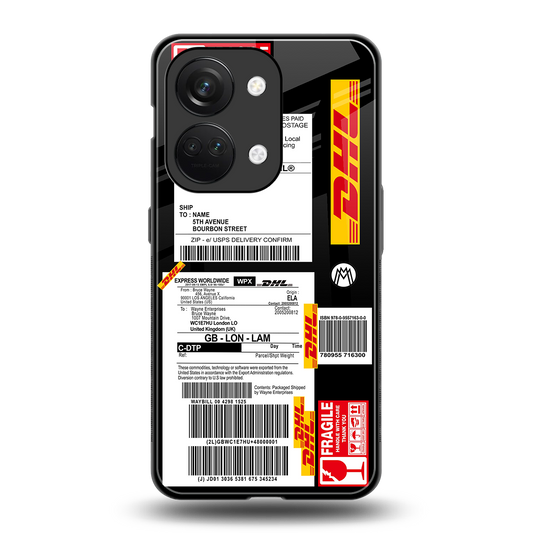 dhl delivery label back phone cover | glass case for oneplus nord 3