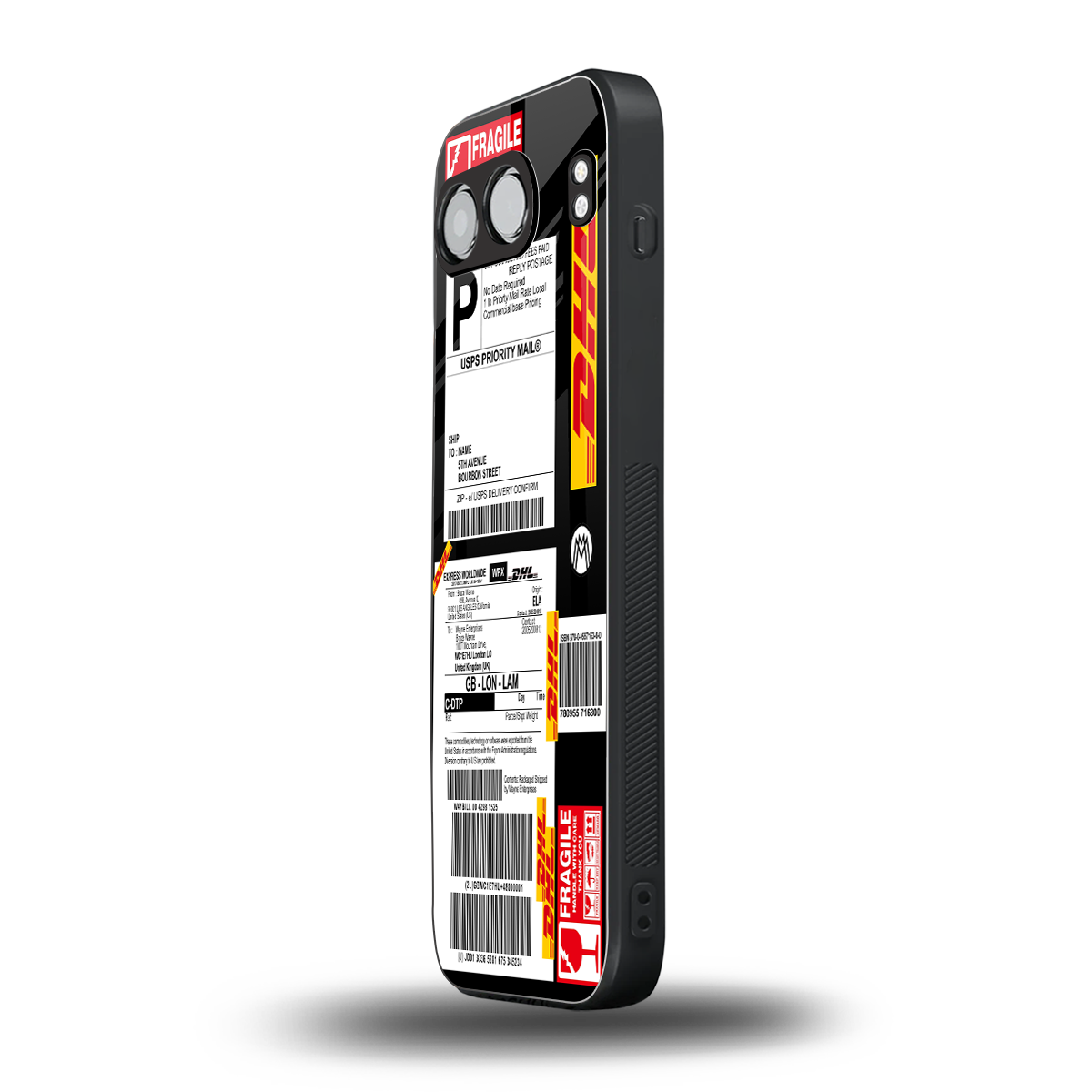 dhl delivery label back phone cover | glass case for oneplus nord 4