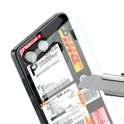 dhl delivery label back phone cover | glass case for oneplus nord 4