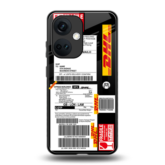 dhl delivery label back phone cover | glass case for oneplus nord ce 3