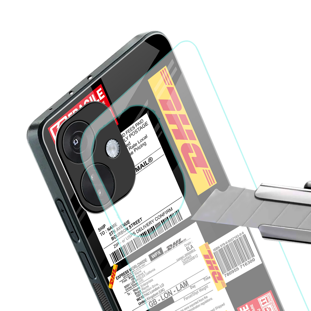 dhl delivery label back phone cover | glass case for oneplus nord ce 3