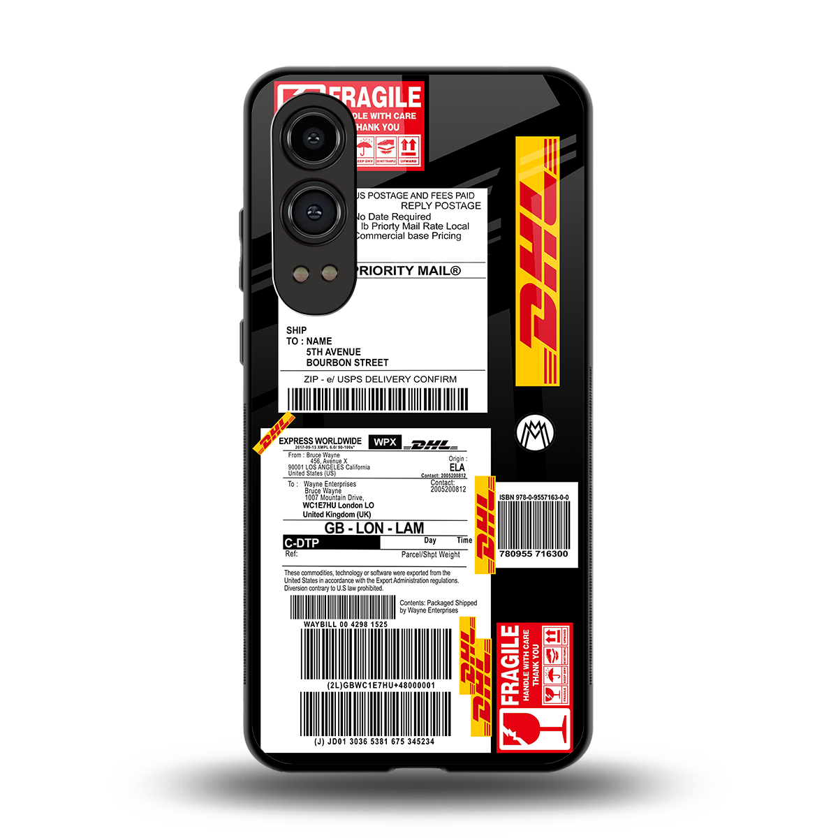 dhl delivery label back phone cover | glass case for oneplus nord ce 4 lite