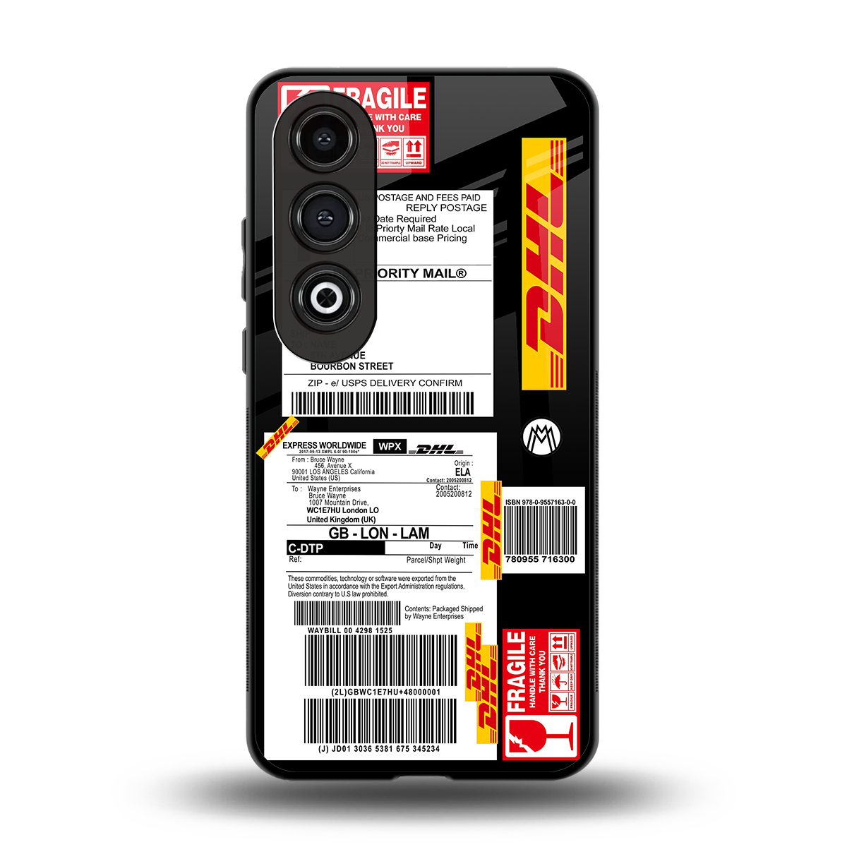 dhl delivery label back phone cover | glass case for oneplus nord ce 4