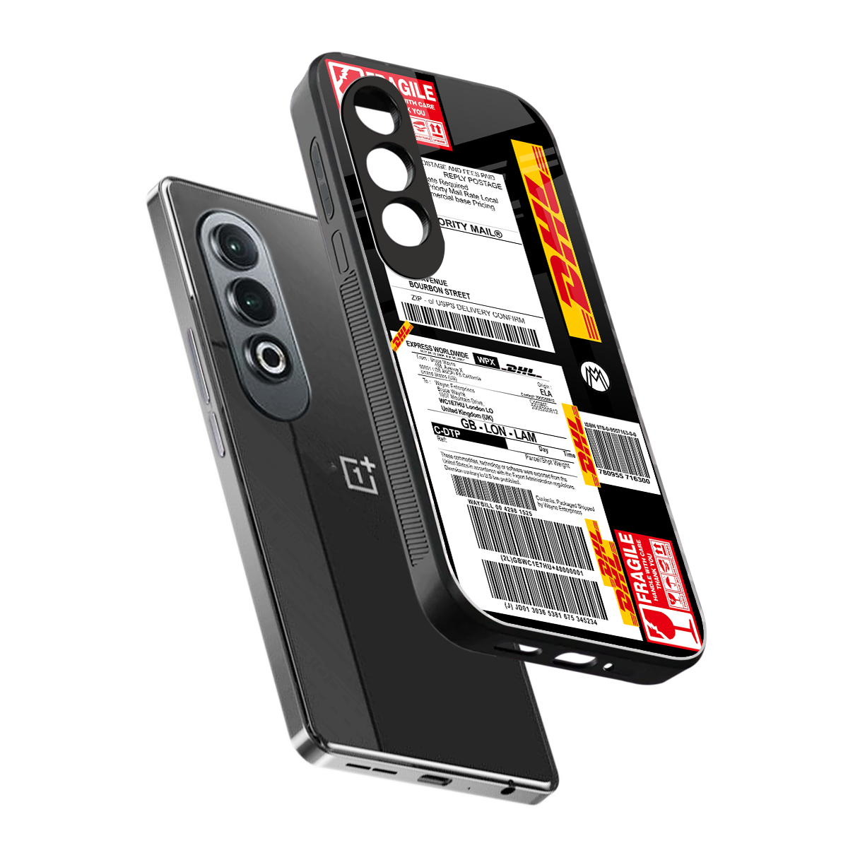 dhl delivery label back phone cover | glass case for oneplus nord ce 4