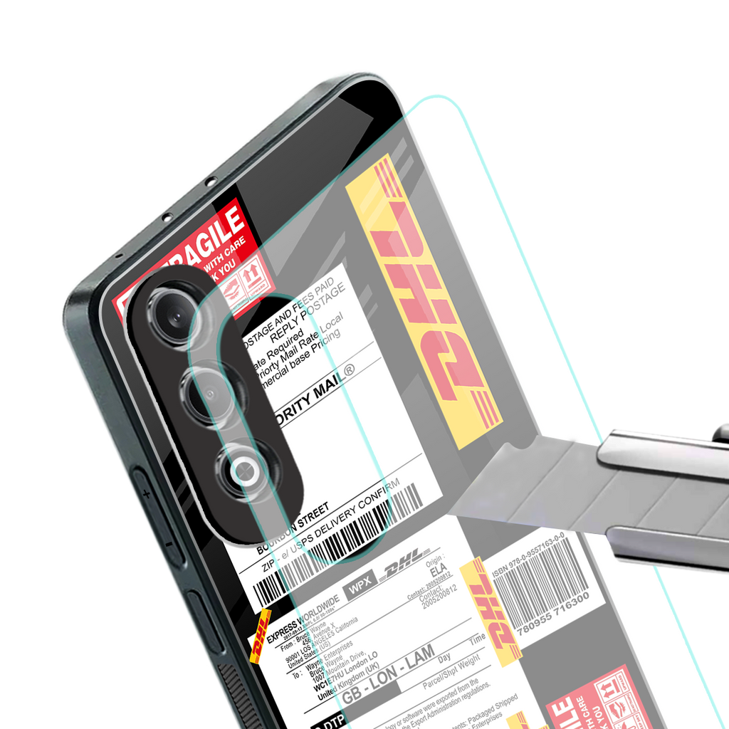dhl delivery label back phone cover | glass case for oneplus nord ce 4