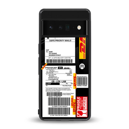 dhl delivery label back phone cover | glass case for google pixel 6 pro