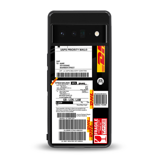 dhl delivery label back phone cover | glass case for google pixel 6 pro