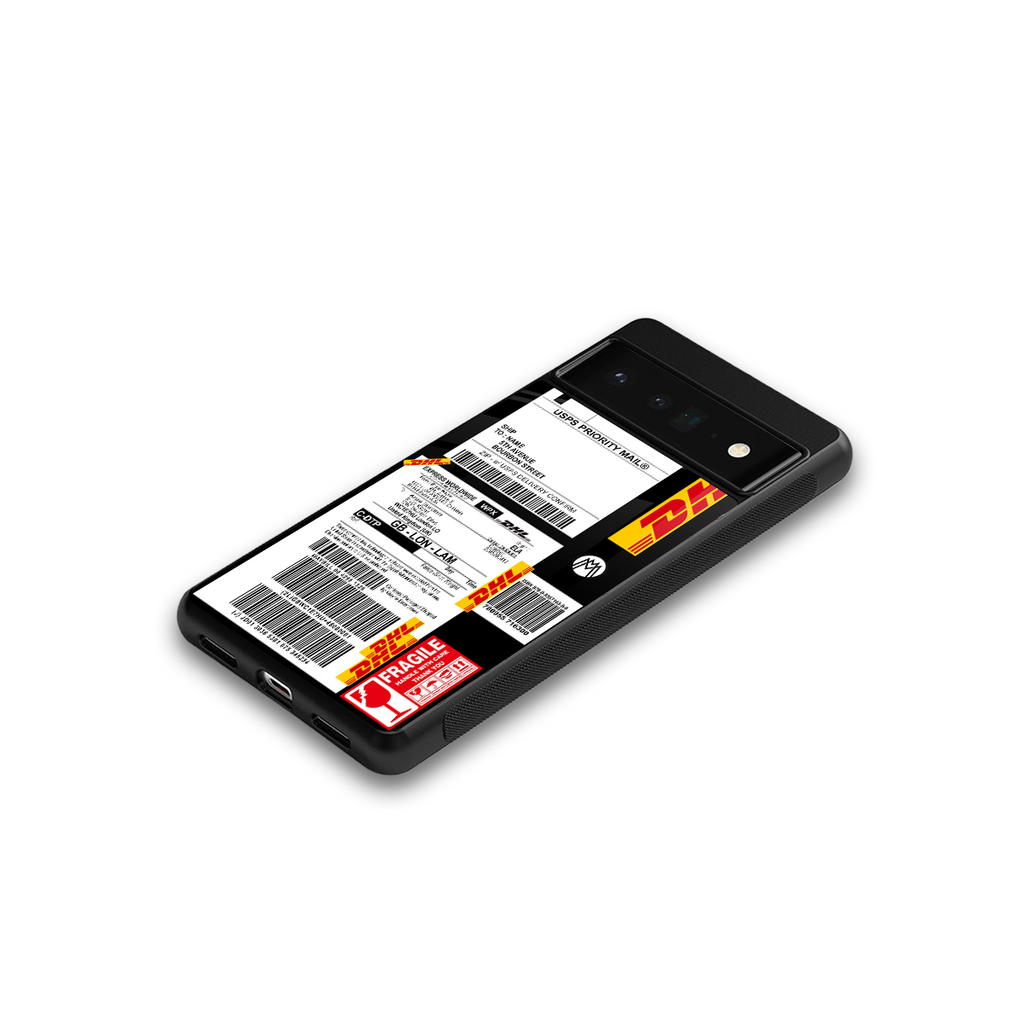 dhl delivery label back phone cover | glass case for google pixel 6 pro