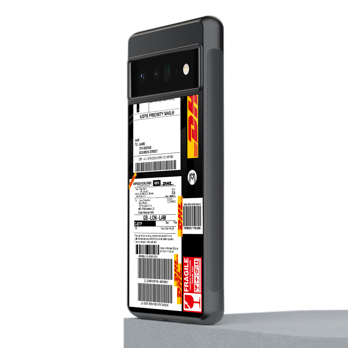 dhl delivery label back phone cover | glass case for google pixel 6 pro