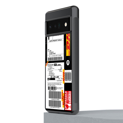 dhl delivery label back phone cover | glass case for google pixel 6 pro