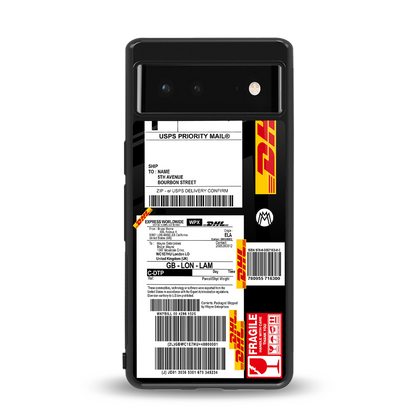 dhl delivery label back phone cover | glass case for Google Pixel 6A