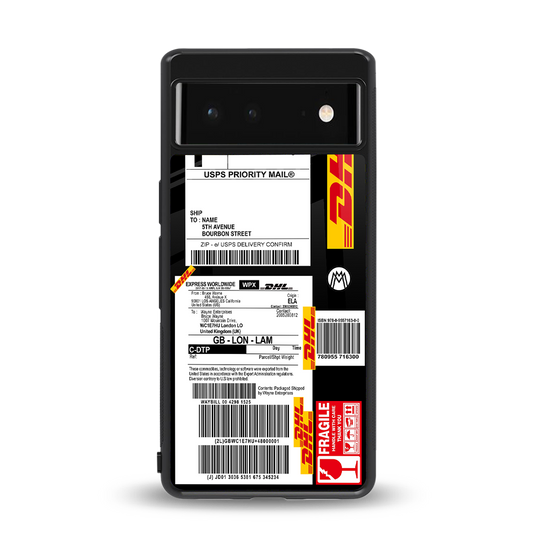 dhl delivery label back phone cover | glass case for Google Pixel 6A