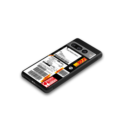 dhl delivery label back phone cover | glass case for google pixel 7 pro