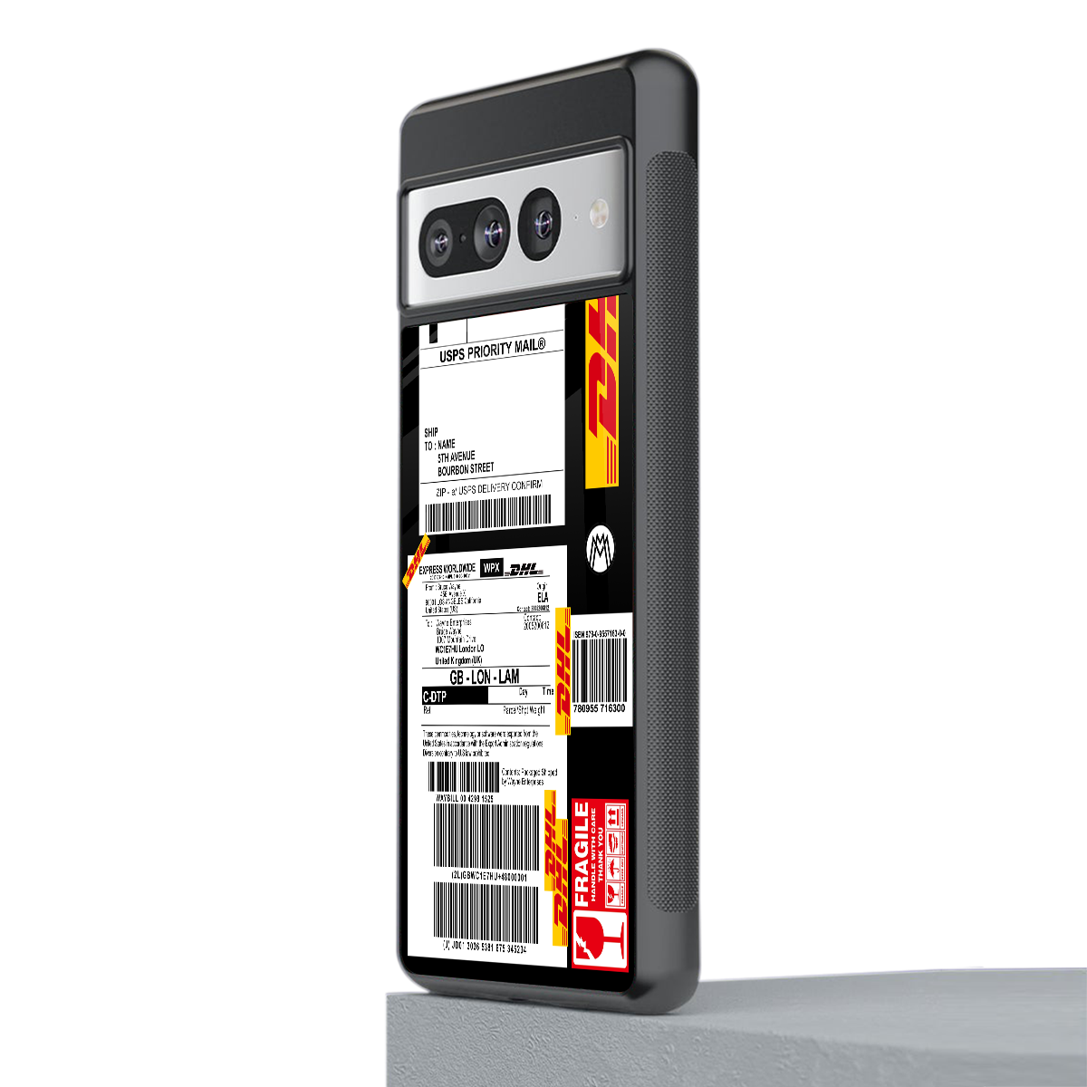 dhl delivery label back phone cover | glass case for google pixel 7 pro